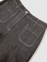 Reiss Brown Sakura Patch-Pocket Flared Jeans - Image 11 of 11
