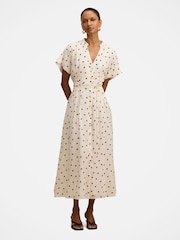Forever New Cream Jemma Petite Shirt Midi Dress - Image 1 of 4