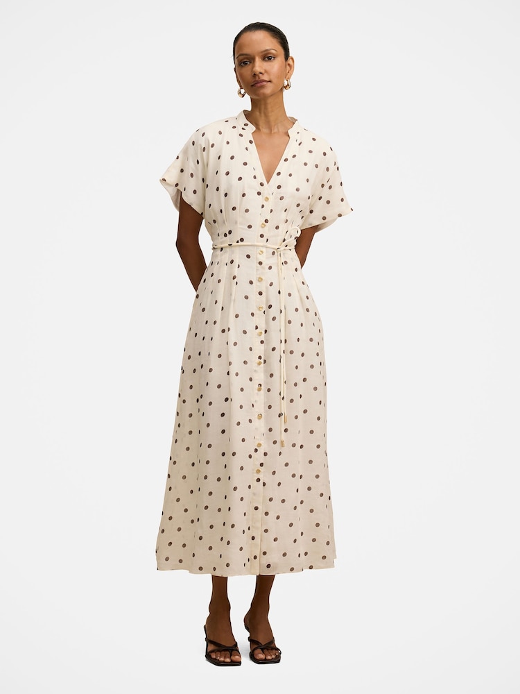 Forever New Cream Jemma Petite Shirt Midi Dress - Image 1 of 4 Forever New Cream Jemma Petite Shirt Midi Dress - Image 1 of 4