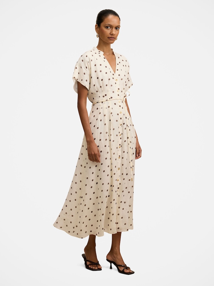 Forever New Cream Jemma Petite Shirt Midi Dress - Image 4 of 4 Forever New Cream Jemma Petite Shirt Midi Dress - Image 4 of 4