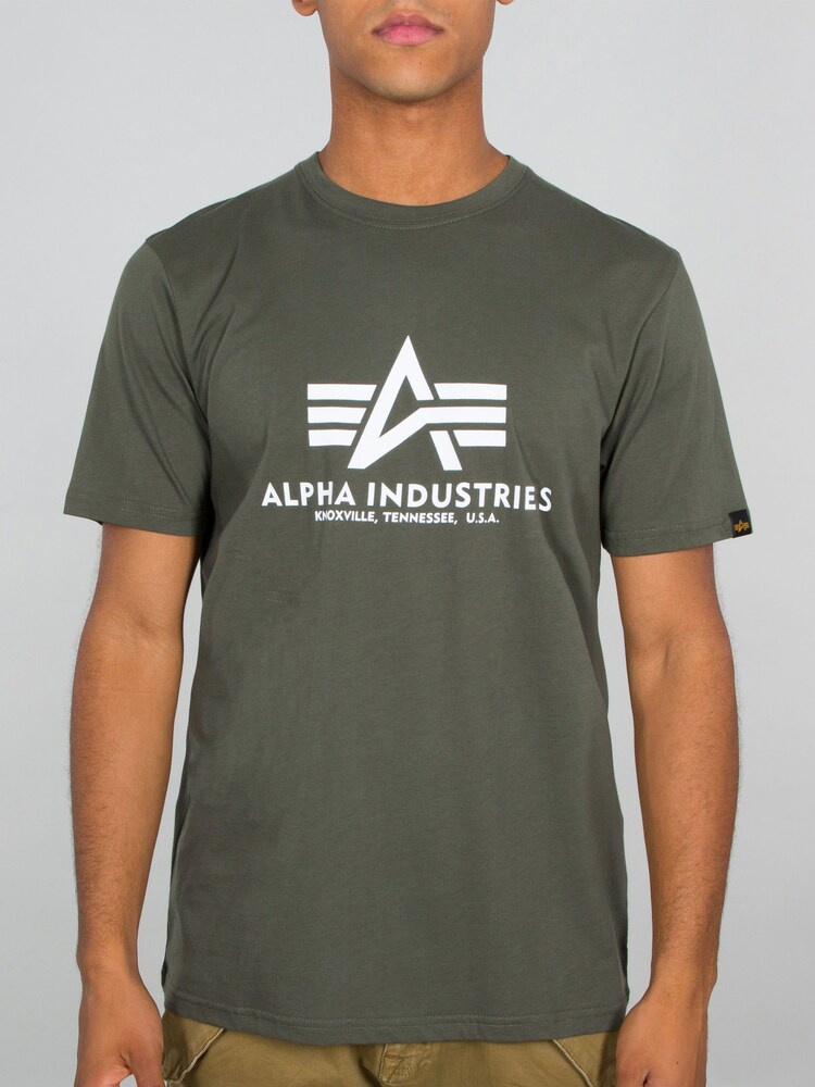 Alpha Industries Logo 100% Cotton T-Shirt - Image 1 of 5 Alpha Industries Logo 100% Cotton T-Shirt - Image 1 of 5