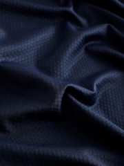 Navy Blue Active Textured Golf Polo Shirt - Image 10 of 10