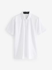 White Textured Golf Polo Shirt - Image 6 of 8