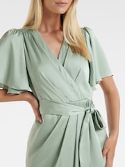 Forever New Green Carolina Satin Midi Dress - Image 4 of 4
