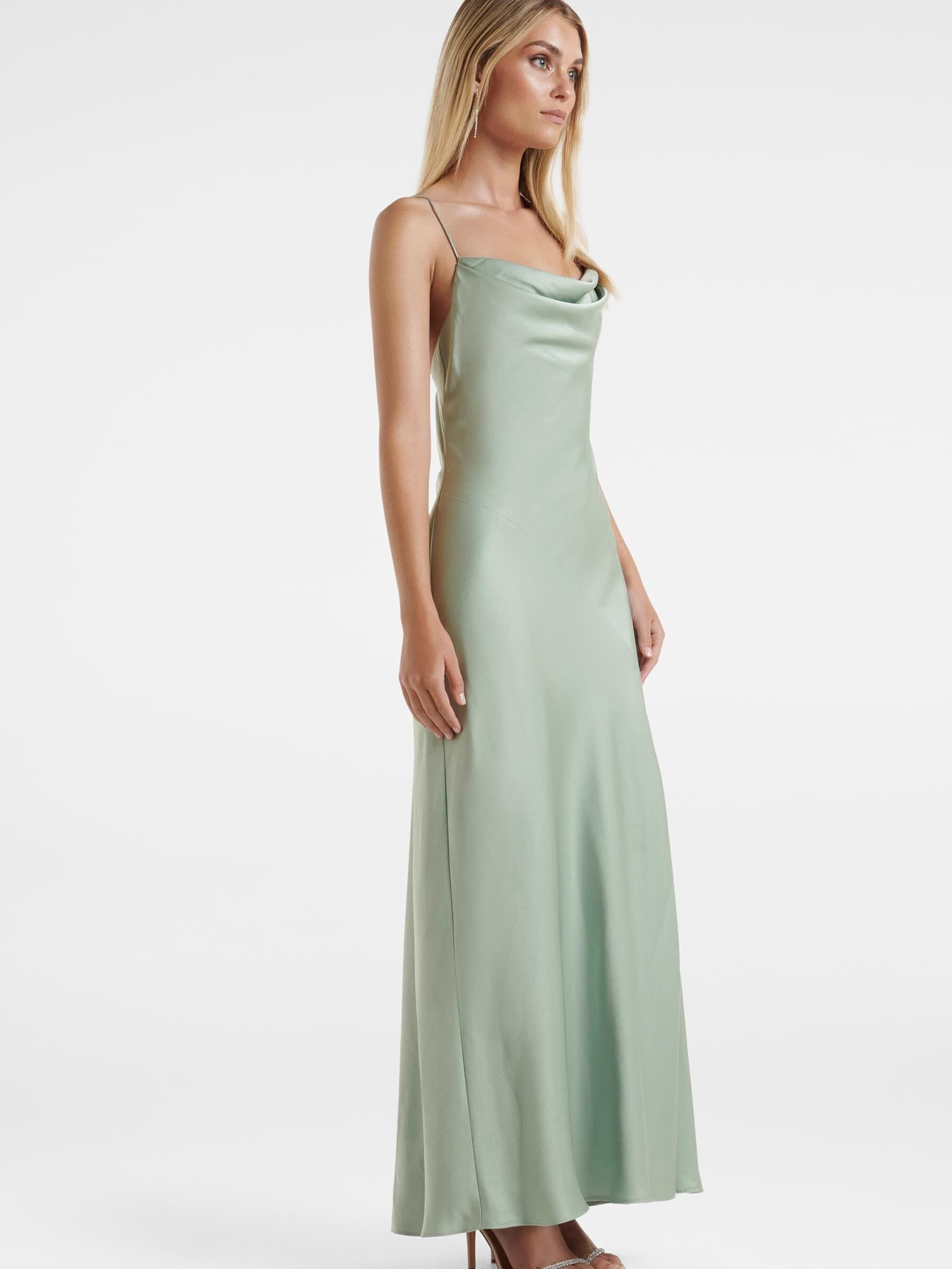 Buy Forever New Sage Green Blair Back Detail Maxi Dress from Next Luxembourg
