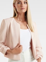 Forever New Nude Tilly Collarless Blazer - Image 5 of 5