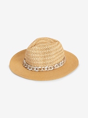 Natural Panama Hat With Chain - Image 5 of 5