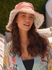 Coral Pink/Lobster Reversible Bucket Hat - Image 2 of 7