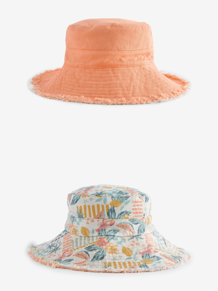Coral Pink/Lobster Reversible Bucket Hat - Image 5 of 7
