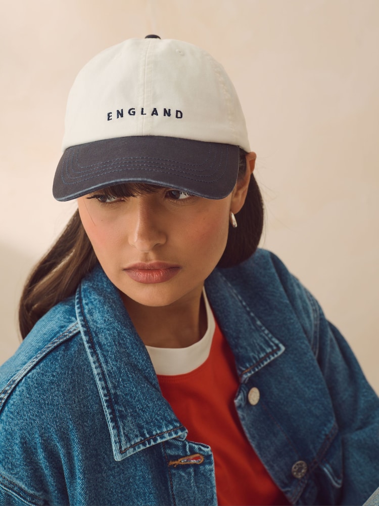 White/Navy England Cap - Image 2 of 5
