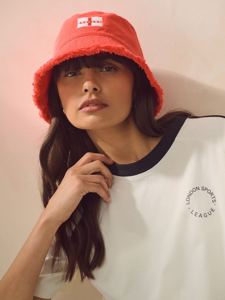 Red England Bucket Hat - Image 2 of 4