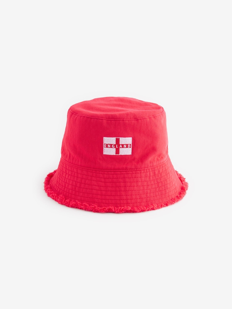 Red England Bucket Hat - Image 4 of 4
