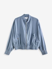 Blau - Bomberjacke aus Tencel - Bild 5 von 6