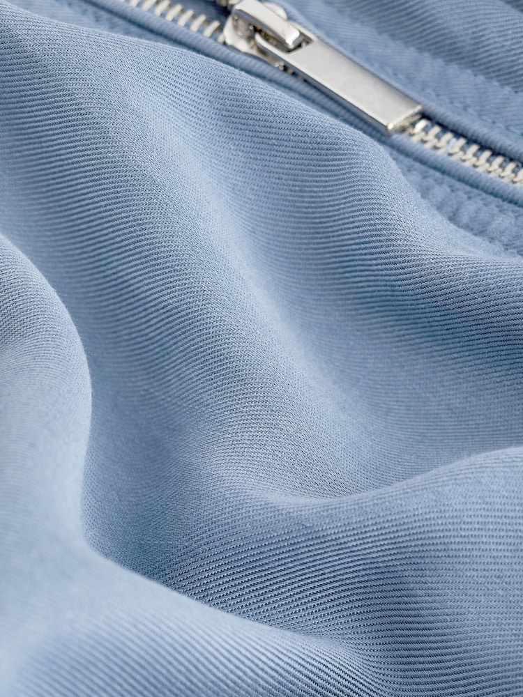 Blau - Bomberjacke aus Tencel - Bild 6 von 6