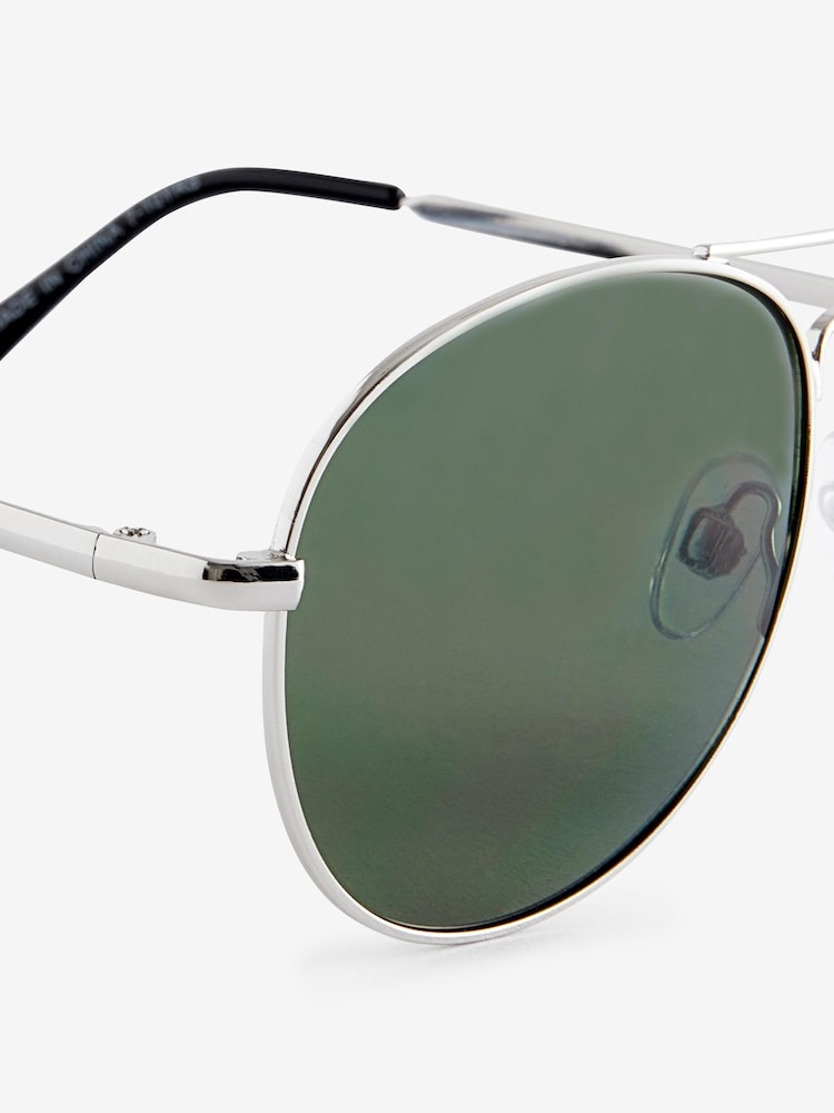 Silber/Khaki - Stil-Sonnenbrillen - Bild 3 von 3