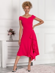 Pink - Jolie Moi Desiree Ausgestelltes, gerüschtes Kleid - Bild 1 von 5