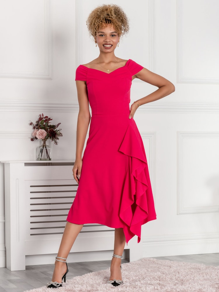 Pink - Jolie Moi Desiree Ausgestelltes, gerüschtes Kleid - Bild 1 von 5