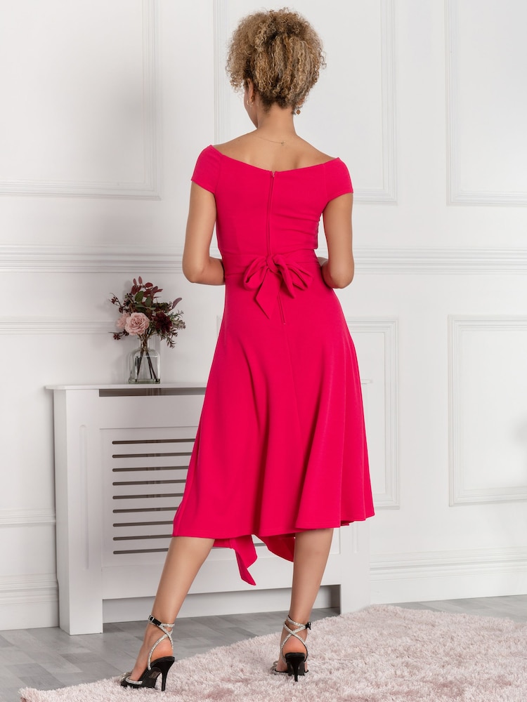 Pink - Jolie Moi Desiree Ausgestelltes, gerüschtes Kleid - Bild 2 von 5