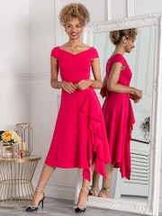 Pink - Jolie Moi Desiree Ausgestelltes, gerüschtes Kleid - Bild 4 von 5