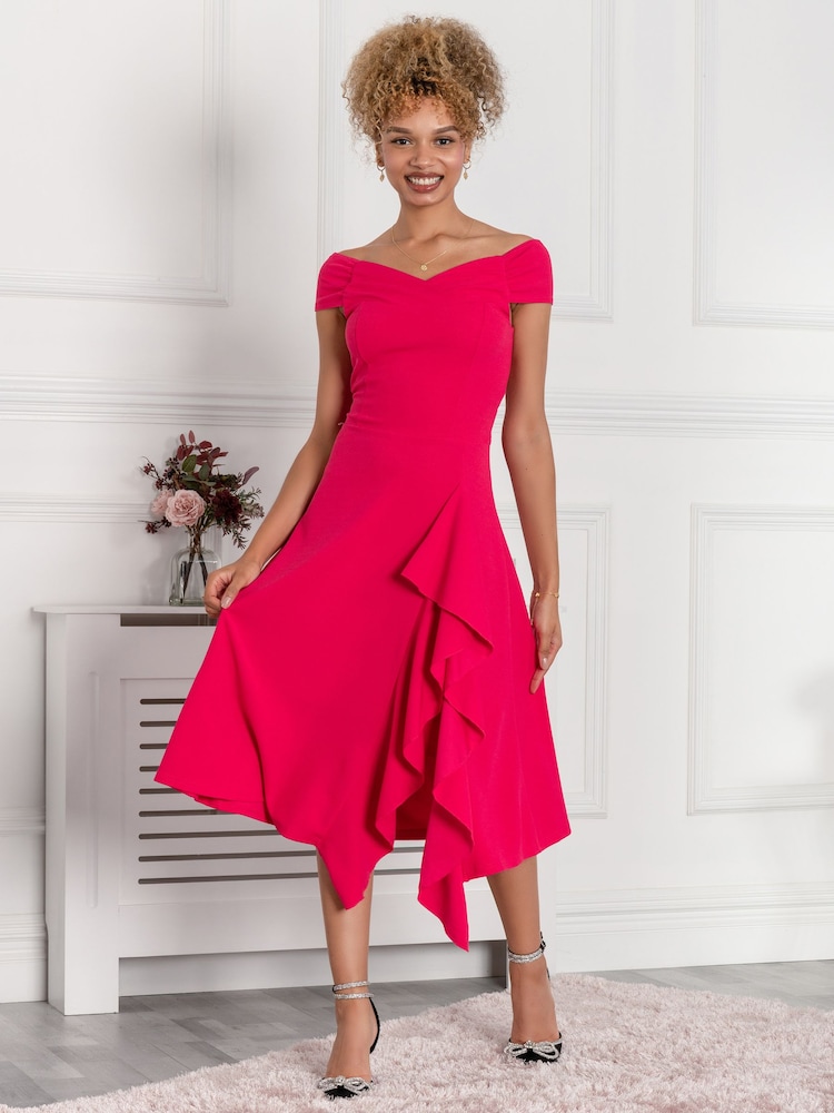 Pink - Jolie Moi Desiree Ausgestelltes, gerüschtes Kleid - Bild 5 von 5