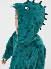 FatFace Green Oversized Crocodile Hoodie - Image 3 of 4