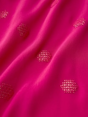 Bright Pink Long Sleeve Embellished Scarf Maxi Dress - Image 6 of 6
