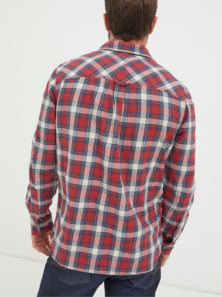 FatFace Red Nevis Check Shirt - Image 2 of 5