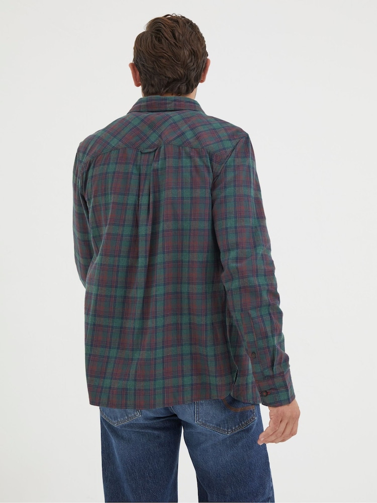 FatFace Green Nevis Check Shirt - Image 2 of 5