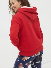 FatFace Red Izzy Borg Overhead Hoodie - Image 2 of 5
