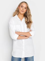 Long Tall Sally White Oversized 100% Cotton Shirt - Image 1 of 4