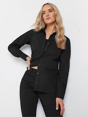 Long Tall Sally Black Fitted 100% Cotton Shirt - Image 1 of 4
