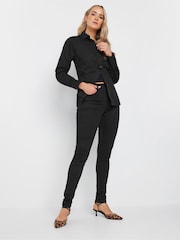 Long Tall Sally Black Fitted 100% Cotton Shirt - Image 2 of 4