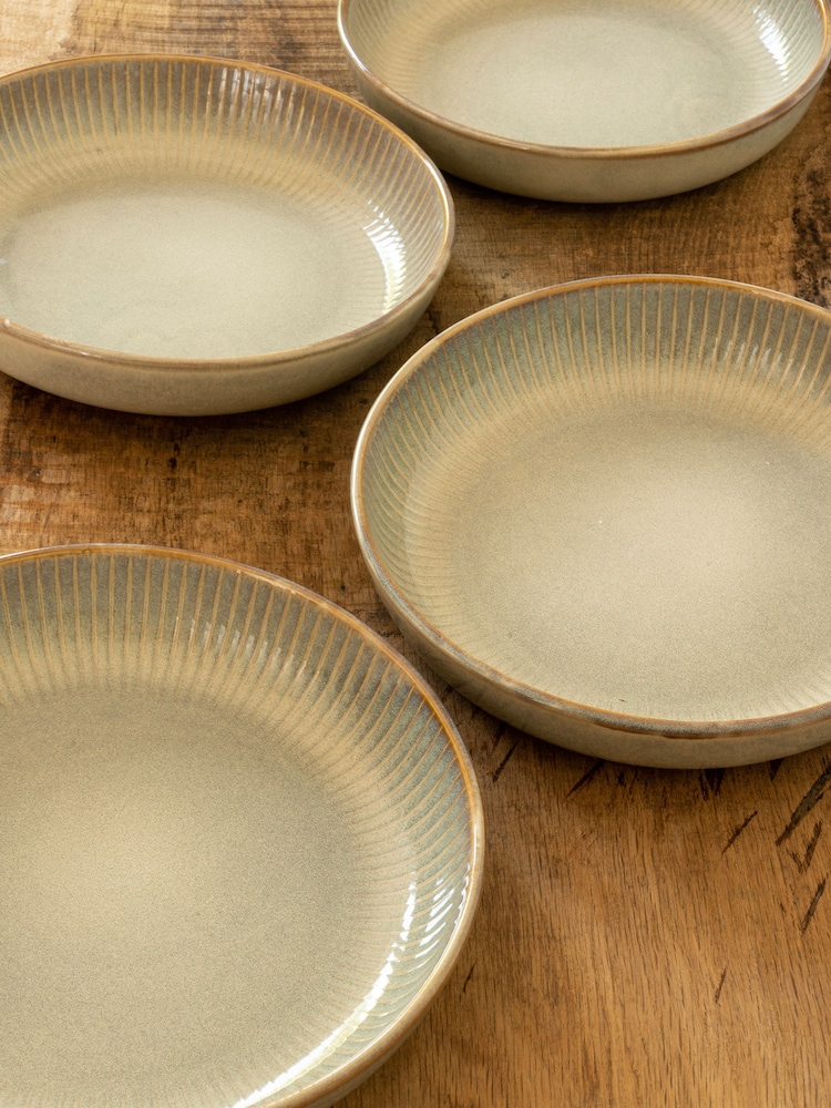Dutch Rose Set of 4 Grey Sapphire Pasta Plates - Image 1 of 4 Dutch Rose Set of 4 Grey Sapphire Pasta Plates - Image 1 of 4