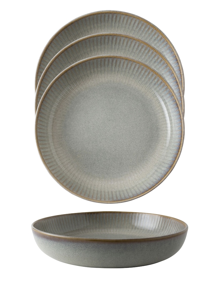 Dutch Rose Set of 4 Grey Sapphire Pasta Plates - Image 2 of 4 Dutch Rose Set of 4 Grey Sapphire Pasta Plates - Image 2 of 4
