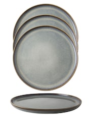 Dutch Rose Grey Dutch Rose Sapphire 28cm Dinner Plates Set of 4 - Image 2 of 4