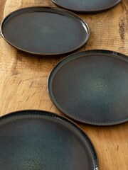Dutch Rose Blue Dutch Rose Sapphire 28cm Dinner Plates Set of 4 - Image 1 of 4