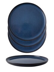 Dutch Rose Blue Dutch Rose Sapphire 28cm Dinner Plates Set of 4 - Image 2 of 4