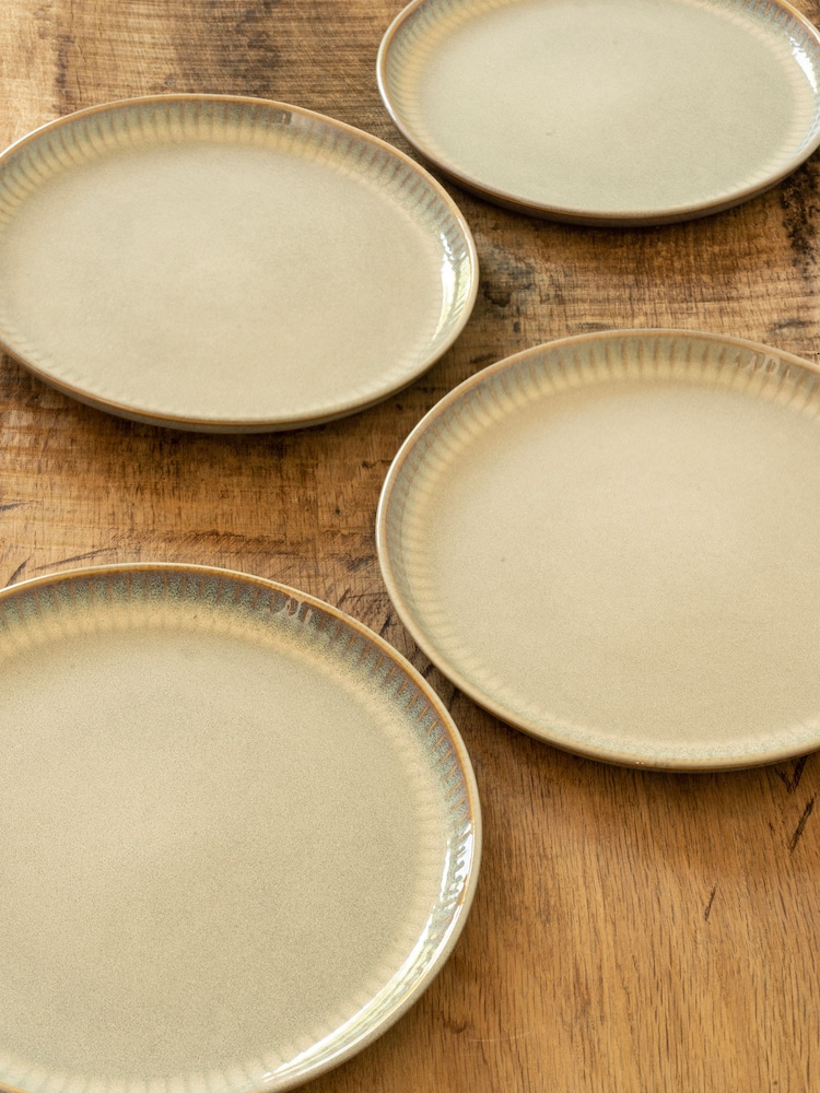 Dutch Rose Grey Sapphire Set of 4 Plates 21.5cm - Image 1 of 4