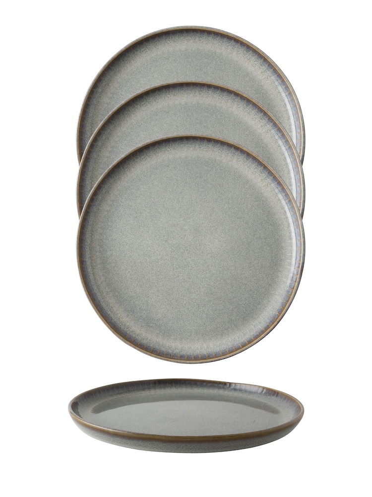 Dutch Rose Grey Sapphire Set of 4 Plates 21.5cm - Image 2 of 4