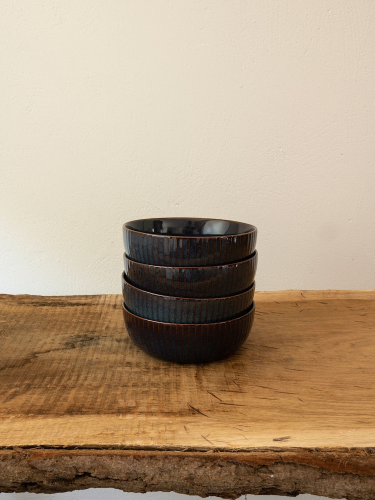Dutch Rose Blue Sapphire Set of 4 Bowls - Image 3 of 3