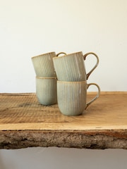 Dutch Rose Grey Sapphire Set of 4 Mugs 41cl - Image 1 of 2