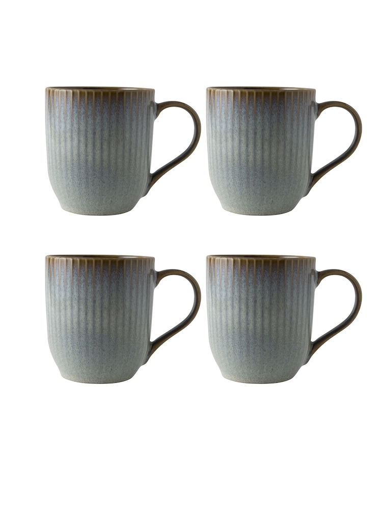 Dutch Rose Grey Sapphire Set of 4 Mugs 41cl - Image 2 of 2