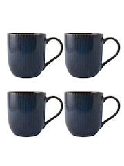 Dutch Rose Blue Sapphire Set of 4 Mugs 41cl - Image 4 of 4