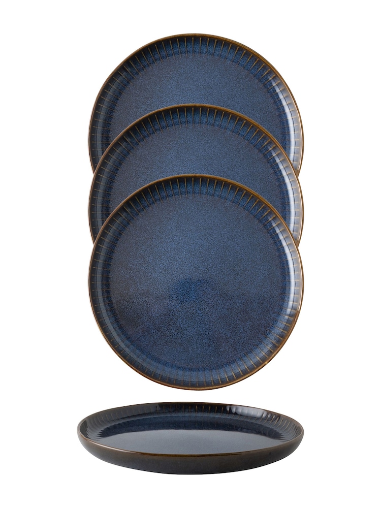 Dutch Rose Blue Dutch Rose Sapphire 18.5cm Side Plates Set of 4 - Image 1 of 4