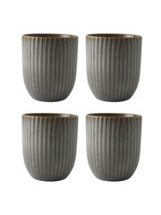 Dutch Rose Grey Sapphire Set of 4 Beakers 26cl - Image 2 of 2