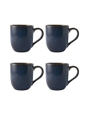 Dutch Rose Blue Sapphire Set of 4 Mini Mugs 26cl - Image 3 of 4
