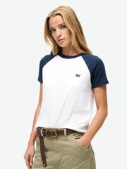 Superdry Blue 100% Cotton Essential Logo Retro T-Shirt - Image 3 of 10