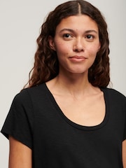 Superdry Studio Black Scoop Neck T-Shirt - Image 3 of 6
