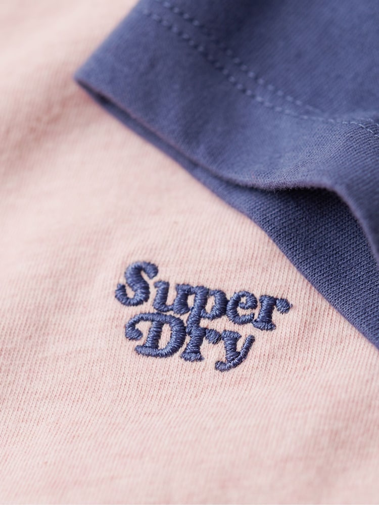 Superdry Pink Essential Logo Raglan T-Shirt - Image 6 of 6