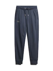 Superdry Blue Essential Logo 100% Cotton Joggers - Image 4 of 6